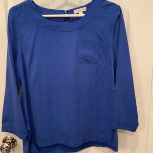 J Crew Crew Neck Silk Blouse